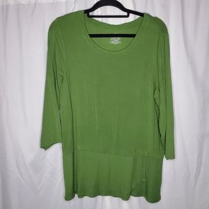 Cuddl Duds Olive Green Tunic Top Size Large
